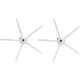 Roborock Silicone Side Brushes (S7, S6 MaxV, S6, S6 Pure, S5 Max, S5, Mi Robot Vacuum) - puha szilikon oldalkefe 2db-os, fehér